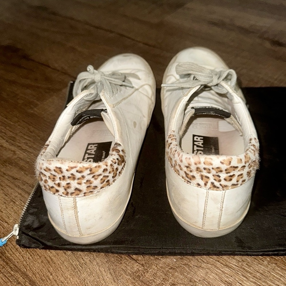 Golden Goose White and Black Sneakers - Picture 3 of 6